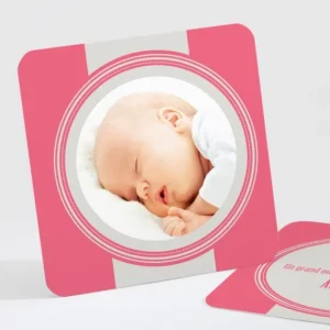 Remerciements naissance Larges rayures*Faire-part Elégant Online