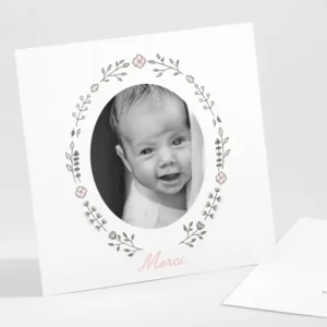 Remerciements naissance Mademoiselle*Faire-part Elégant Best