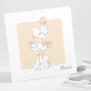 Remerciements naissance Mon petit coeur*Faire-part Elégant Discount