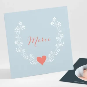 Remerciements naissance My heart*Faire-part Elégant Discount