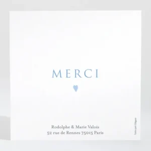 Remerciements naissance Mon joli coeur*Faire-part Elégant Online