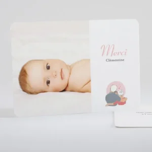 Remerciements naissance My little family girl*Faire-part Elégant Online