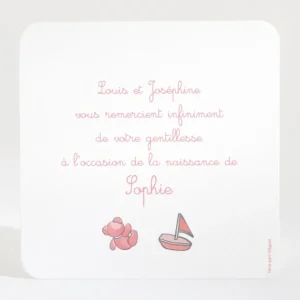 Remerciements naissance Magie des jouets*Faire-part Elégant Hot