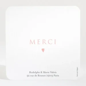 Remerciements naissance Mon joli coeur*Faire-part Elégant Online
