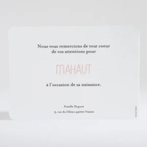 Remerciements naissance Multitude*Faire-part Elégant Hot