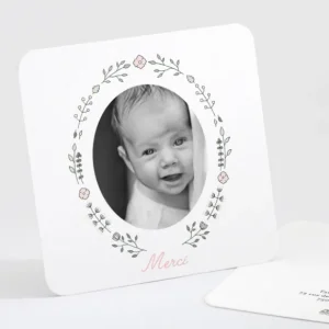 Remerciements naissance Mademoiselle*Faire-part Elégant Best