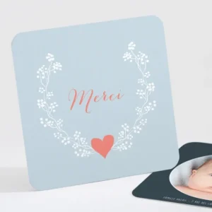 Remerciements naissance My heart*Faire-part Elégant Discount