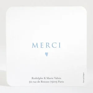 Remerciements naissance Mon joli coeur*Faire-part Elégant Online
