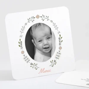 Remerciements naissance Mademoiselle*Faire-part Elégant Best