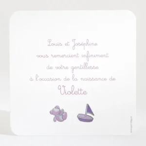 Remerciements naissance Magie des jouets*Faire-part Elégant Hot