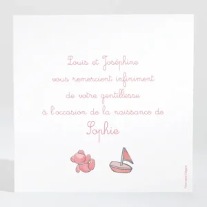 Remerciements naissance Magie des jouets*Faire-part Elégant Hot
