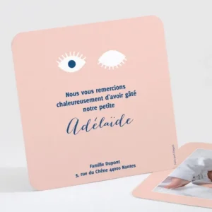 Remerciements naissance Open your eyes*Faire-part Elégant Hot