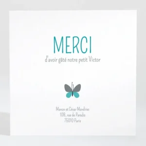 Remerciements naissance Papillons*Faire-part Elégant Clearance
