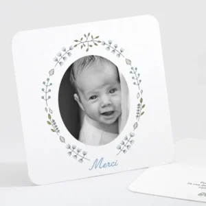 Remerciements naissance Petit monsieur*Faire-part Elégant Sale