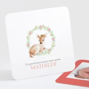 Remerciements naissance Petit faon*Faire-part Elégant Online