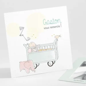 Remerciements naissance Premier reveil*Faire-part Elégant Fashion