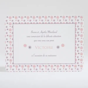 Remerciements naissance Pele-mele de fleurs*Faire-part Elégant Best