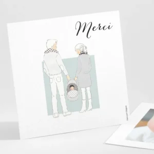 Remerciements naissance Petit amour*Faire-part Elégant Clearance