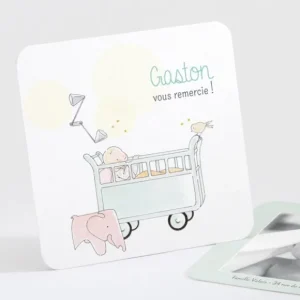 Remerciements naissance Premier reveil*Faire-part Elégant Fashion
