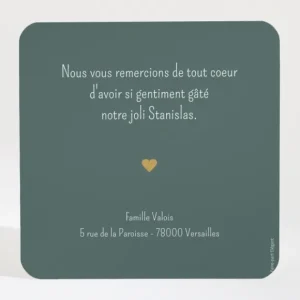 Remerciements naissance Petit coeur*Faire-part Elégant Discount