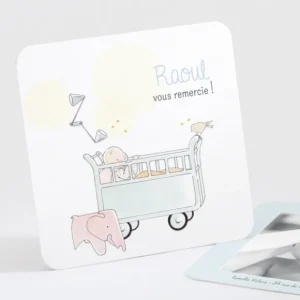 Remerciements naissance Premier reveil*Faire-part Elégant Fashion