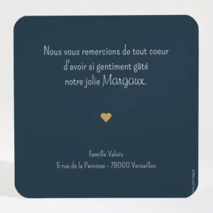 Remerciements naissance Petit coeur*Faire-part Elégant Discount