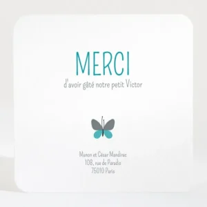 Remerciements naissance Papillons*Faire-part Elégant Clearance