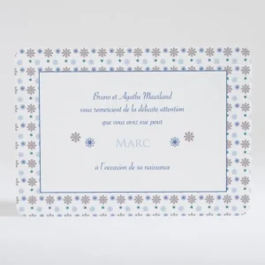 Remerciements naissance Pele-mele de fleurs*Faire-part Elégant Best