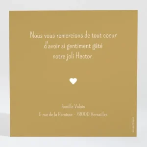 Remerciements naissance Petit coeur*Faire-part Elégant Discount