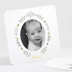 Remerciements naissance Petit monsieur*Faire-part Elégant Sale