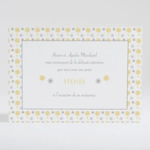 Remerciements naissance Pele-mele de fleurs*Faire-part Elégant Best