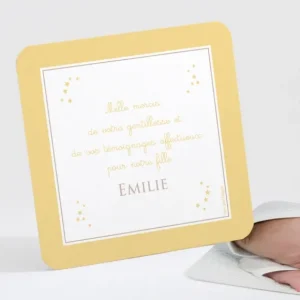 Remerciements naissance Prenom etoile*Faire-part Elégant Sale