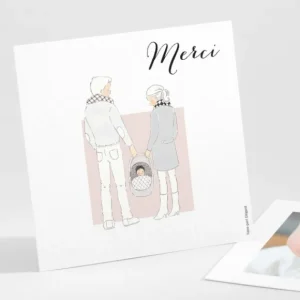 Remerciements naissance Petit amour*Faire-part Elégant Clearance