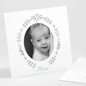 Remerciements naissance Petit monsieur*Faire-part Elégant Sale