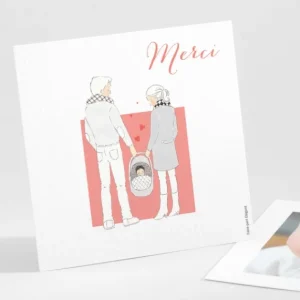 Remerciements naissance Petit amour*Faire-part Elégant Clearance