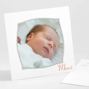 Remerciements naissance Petites poupees*Faire-part Elégant Online