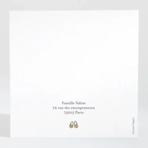 Remerciements naissance Petit monsieur*Faire-part Elégant Sale