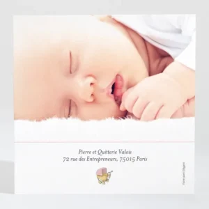 Remerciements naissance Promenade en landau*Faire-part Elégant Discount