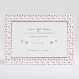 Remerciements naissance Pele-mele de fleurs*Faire-part Elégant Best