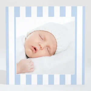 Remerciements naissance Rayures classiques*Faire-part Elégant Discount