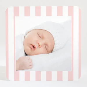 Remerciements naissance Rayures classiques*Faire-part Elégant Discount