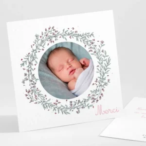 Remerciements naissance Ronde de bonheur*Faire-part Elégant Online