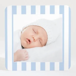 Remerciements naissance Rayures classiques*Faire-part Elégant Discount