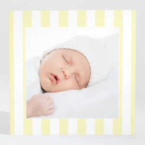 Remerciements naissance Rayures classiques*Faire-part Elégant Discount