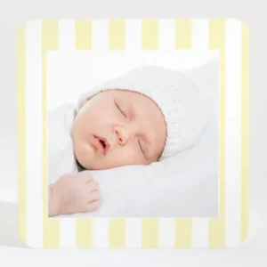 Remerciements naissance Rayures classiques*Faire-part Elégant Discount