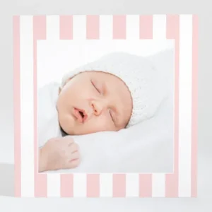 Remerciements naissance Rayures classiques*Faire-part Elégant Discount
