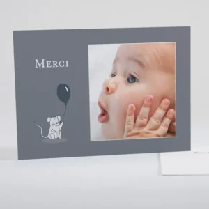 Remerciements naissance Souriceau*Faire-part Elégant Best