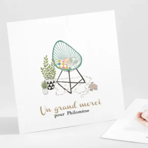 Remerciements naissance Scoubidou*Faire-part Elégant Sale