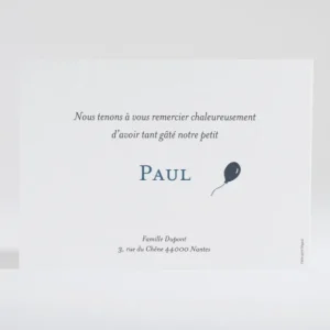 Remerciements naissance Souriceau*Faire-part Elégant Best