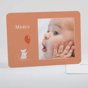 Remerciements naissance Souriceau*Faire-part Elégant Best